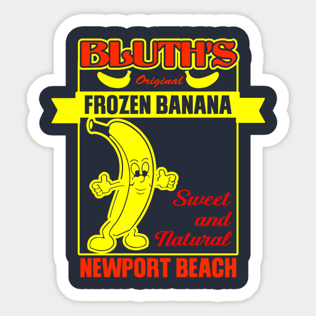 Bluth's Original Frozen Banana - Vintage Sticker by Yoyo Star